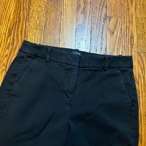 J.Crew Kallie Fit Straight Leg Chino Trousers Black Women's Size 4 Pants - Picture 2 of 10